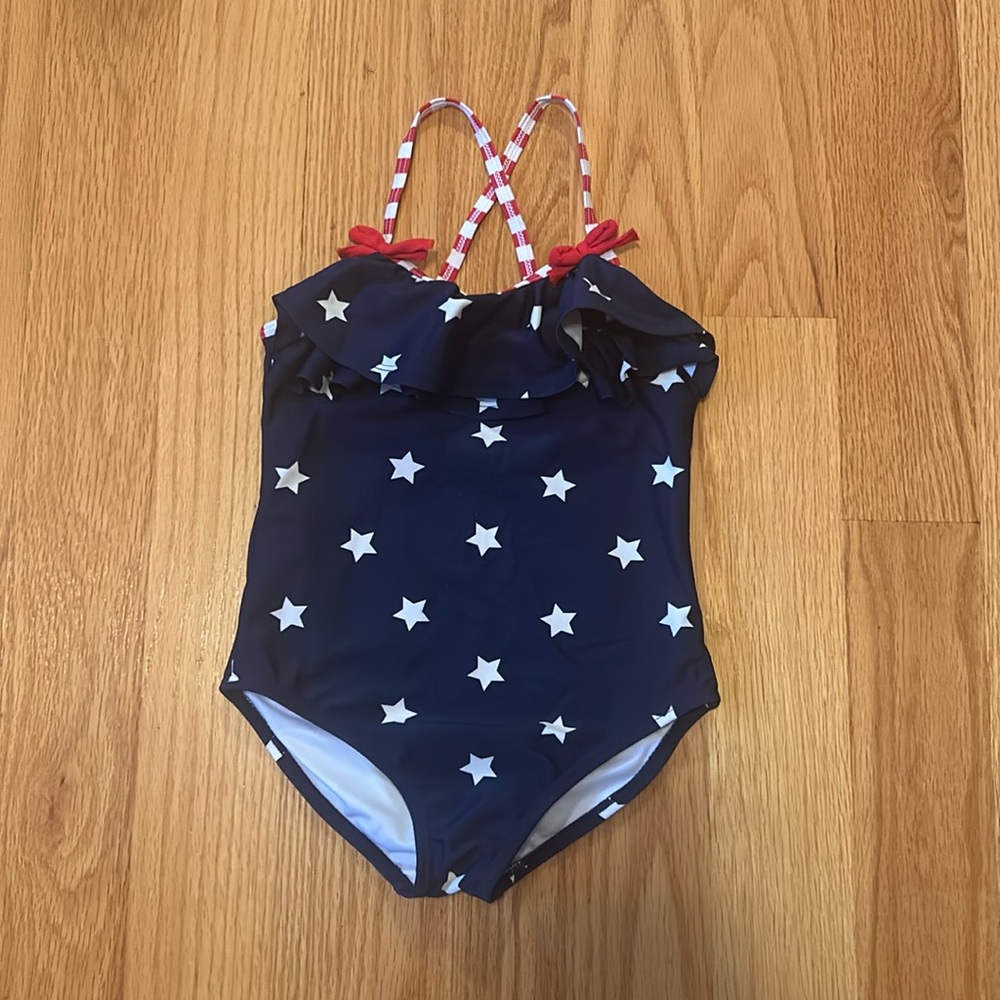 Gymboree star and stripe bathing suit, size kids 7